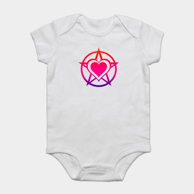 Rainbow Pagan Heart Cheeky Witch® Baby Bodysuit by Cheeky Witch